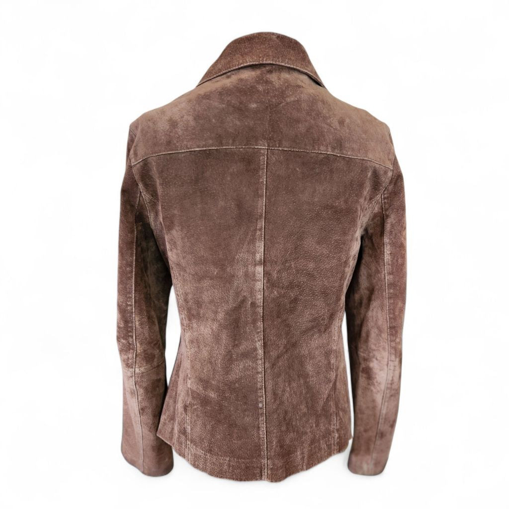 Boston Harbour Brown Suede Leather Jacket Women's M - Picture 4 of 7